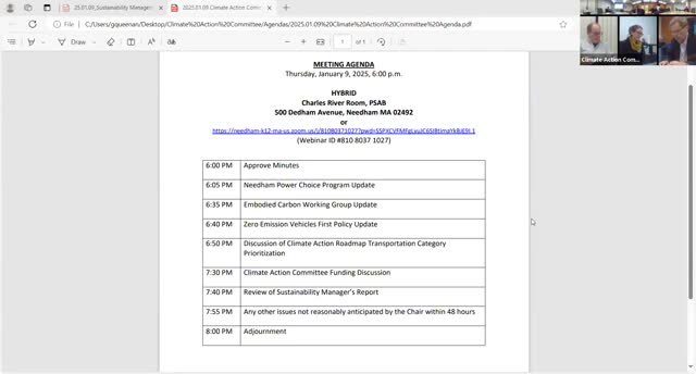 Needham committee prioritizes fleet electrification and public charging information in transportation roadmap