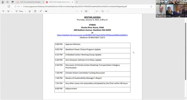 Needham forms embodied‑carbon working group to study municipal buildings