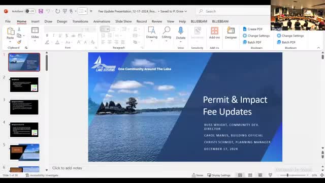 Council adopts fee adjustments, approves CPIU-based annual indexing and selects CPIU option for park and traffic impact fees