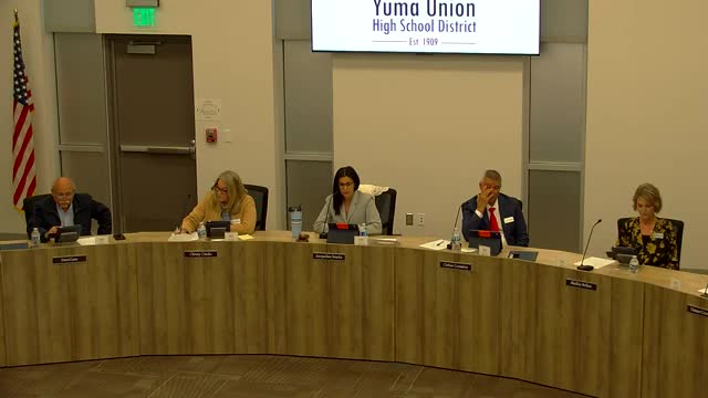 Yuma Union High School District: Board elects leaders, accepts donations and approves contracts in unanimous votes