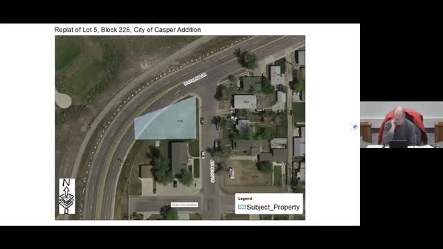 Commission approves City of Casper replat to dedicate right-of-way at S. Locust and W. Collins