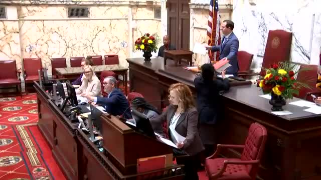 Maryland Senate holds pro forma session; reassigned bill, introduced several measures and set adjourn date
