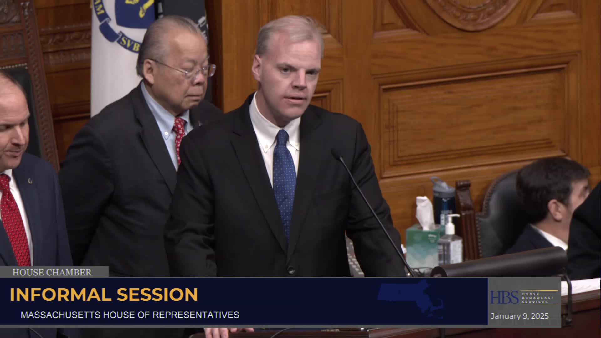 House suspends rules, adopts ceremonial resolutions and adjourns; honors former member John R. Granara