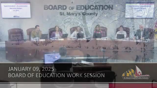 St. Mary’s County Public Schools proposes 1.7% FY26 budget increase, cites negotiated pay and enrollment declines
