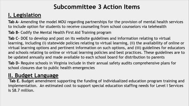 Subcommittee recommends $8.7 million to fund new IEP system upgrades
