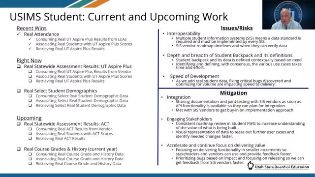 USBE staff publish enrollment and dropout dashboards; analysis shows most dropouts reenroll within a year