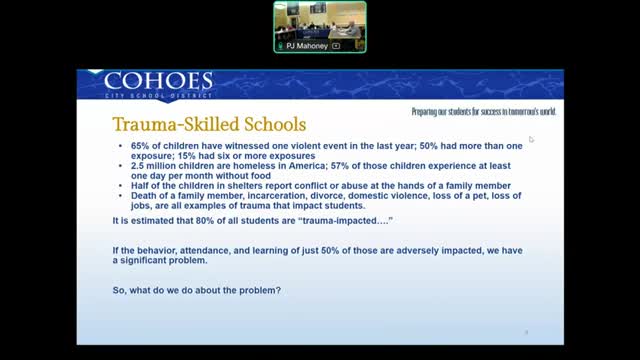 Cohoes schools plan two-year "trauma-skilled" training, board discusses immediate safety steps