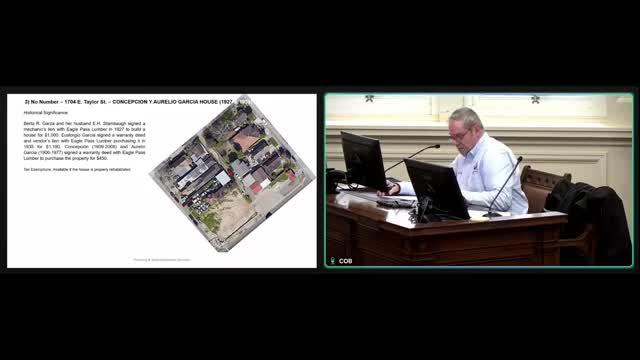 Brownsville HPC approves designs for 1704 E. Taylor, Alamo fence and Tamayo House; approves 2025 ARC schedule