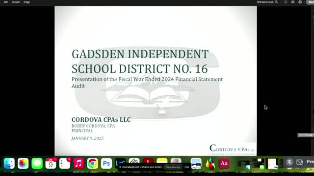 Gadsden Independent audit shows clean opinions; auditor notes compliance and corrective items