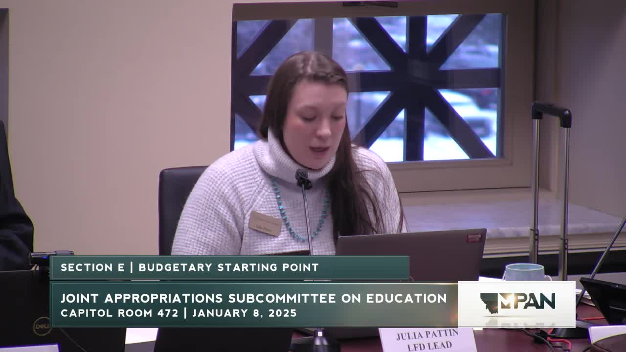 Section E convenes to set biennium budget process, shifts 'FTE' language to 'positions budgeted'