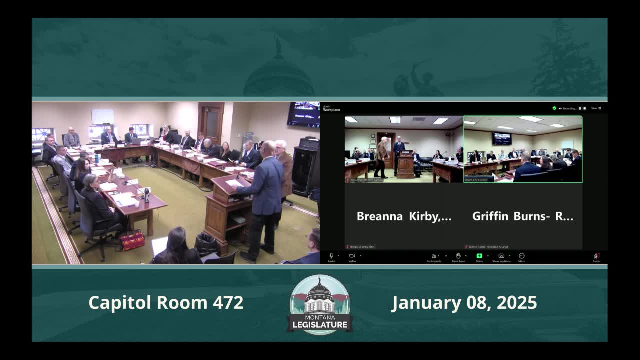 Montana House energy committee hears agency introductions, sets proxy and witness rules