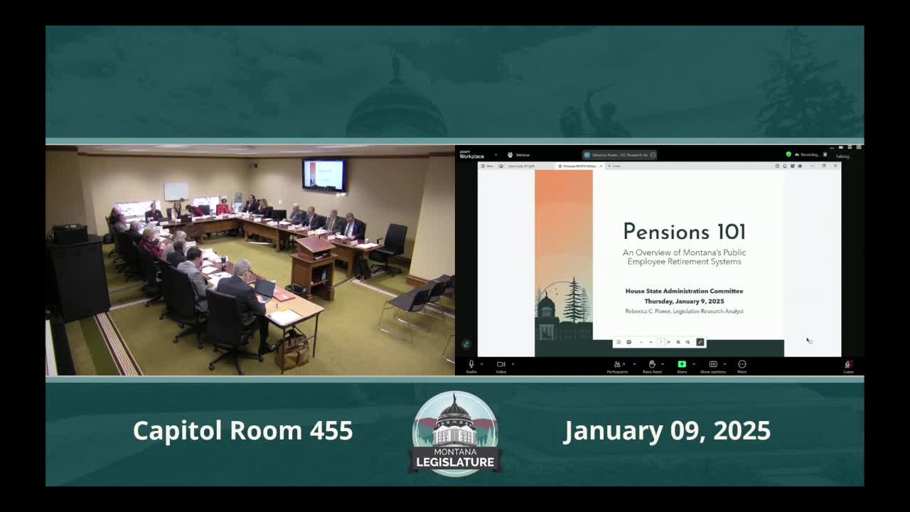 Montana House committee hears overview of public pension systems, funding and investments