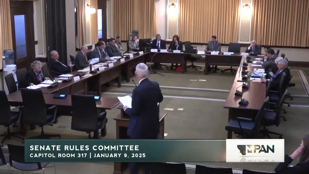 Montana rules committee reviews changes to joint rules in Senate Joint Resolution 1