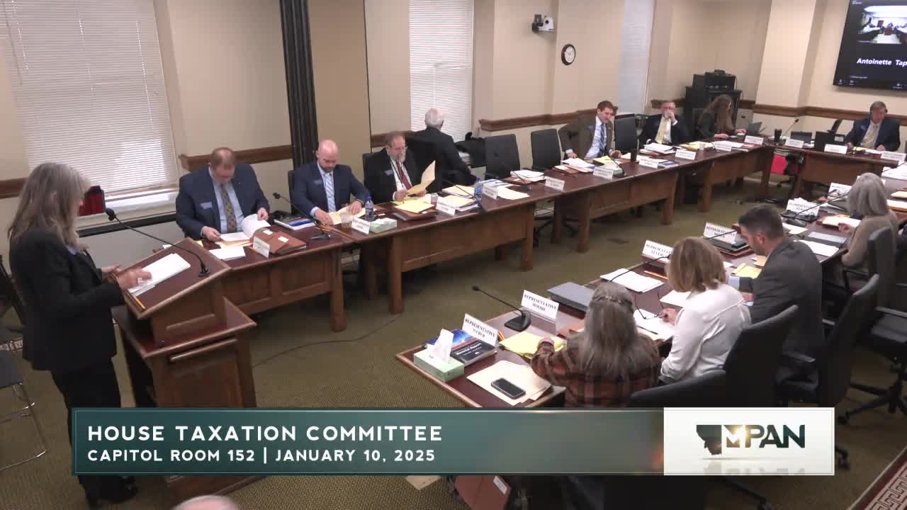 Committee considers statutory cleanup to treat FWP lands as taxable under Department of Revenue practice