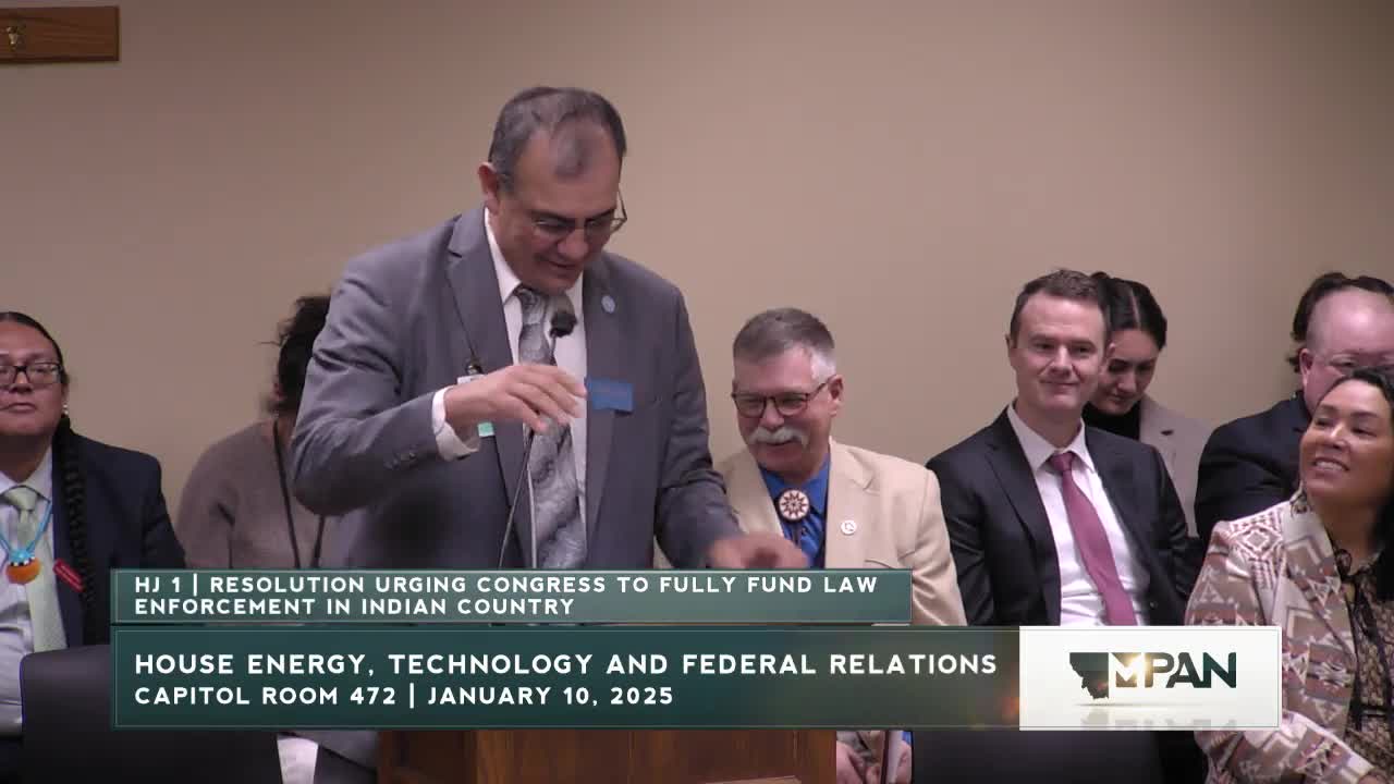 Committee hears resolution urging Congress to fully fund law enforcement on Montana Indian reservations