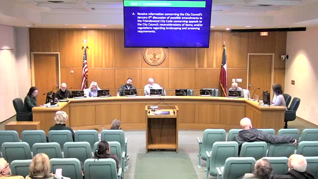 City Council will keep current appeals process; may let planning commission consider limited landscaping/site-plan amendments