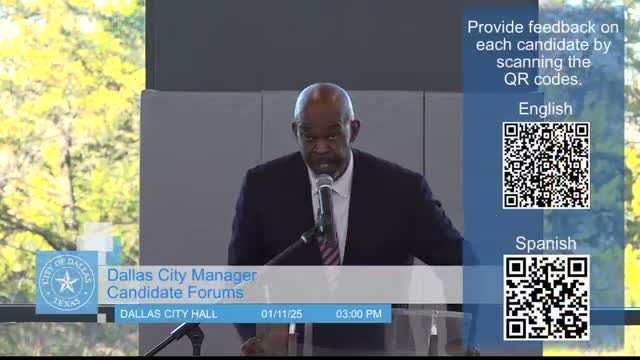 Dallas community forum for city manager candidates centers on public safety, staff responsiveness and workforce pipelines