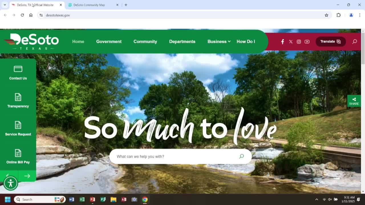 DeSoto staff demonstrates interactive map showing current and proposed Hampton Road corridor zoning