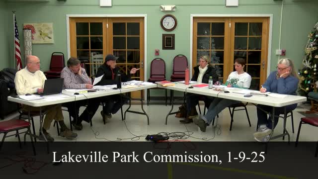 Park Commission approves field scheduling for NFL Youth flag football and names Clearpond committee representative; minutes accepted
