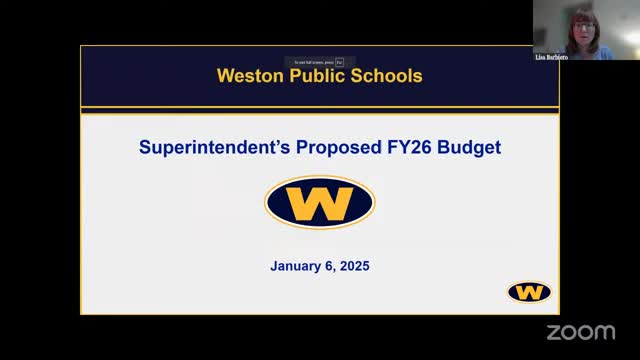 Weston board hears $62.16 million FY2026 budget proposal; schedules two public forums