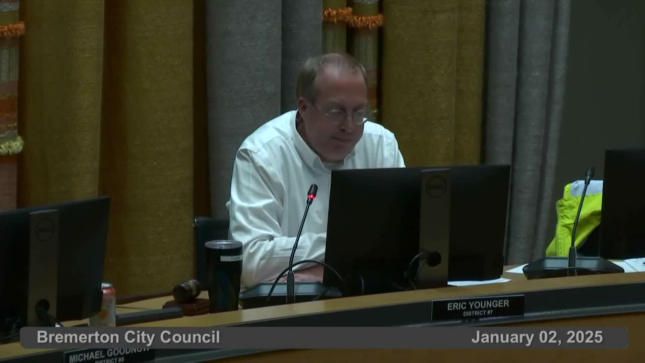 Council approves consent agenda, including Bremerton Police Officers Guild contract and payroll claims