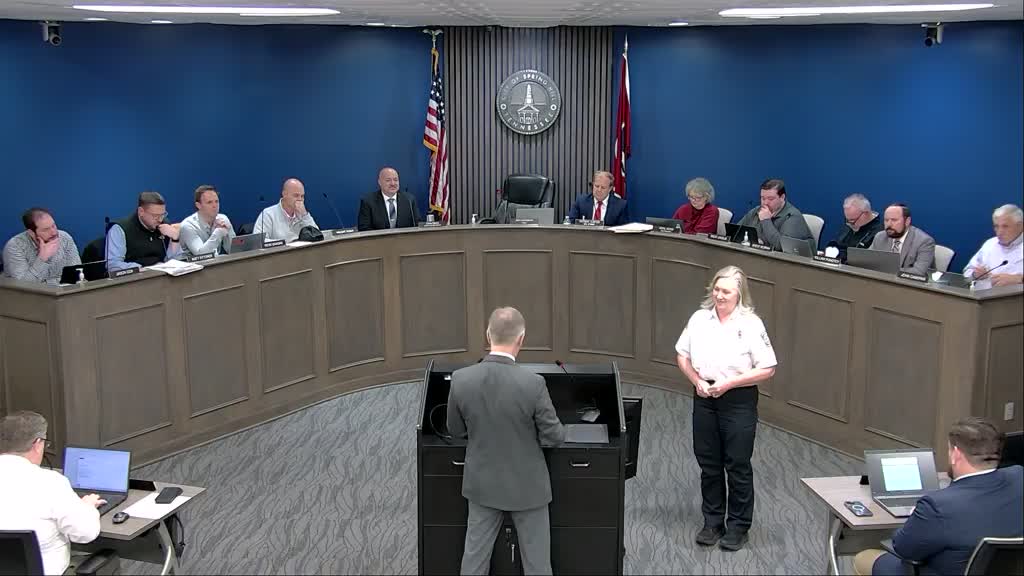 Spring Hill issues proclamation designating Jan. 20–26, 2025, Community Risk Reduction Week