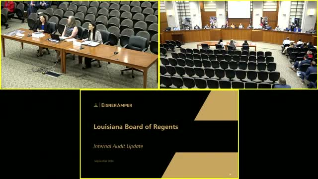 Board of Regents audit committee approves Eisner Amper contract, adopts FY2025 internal audit plan