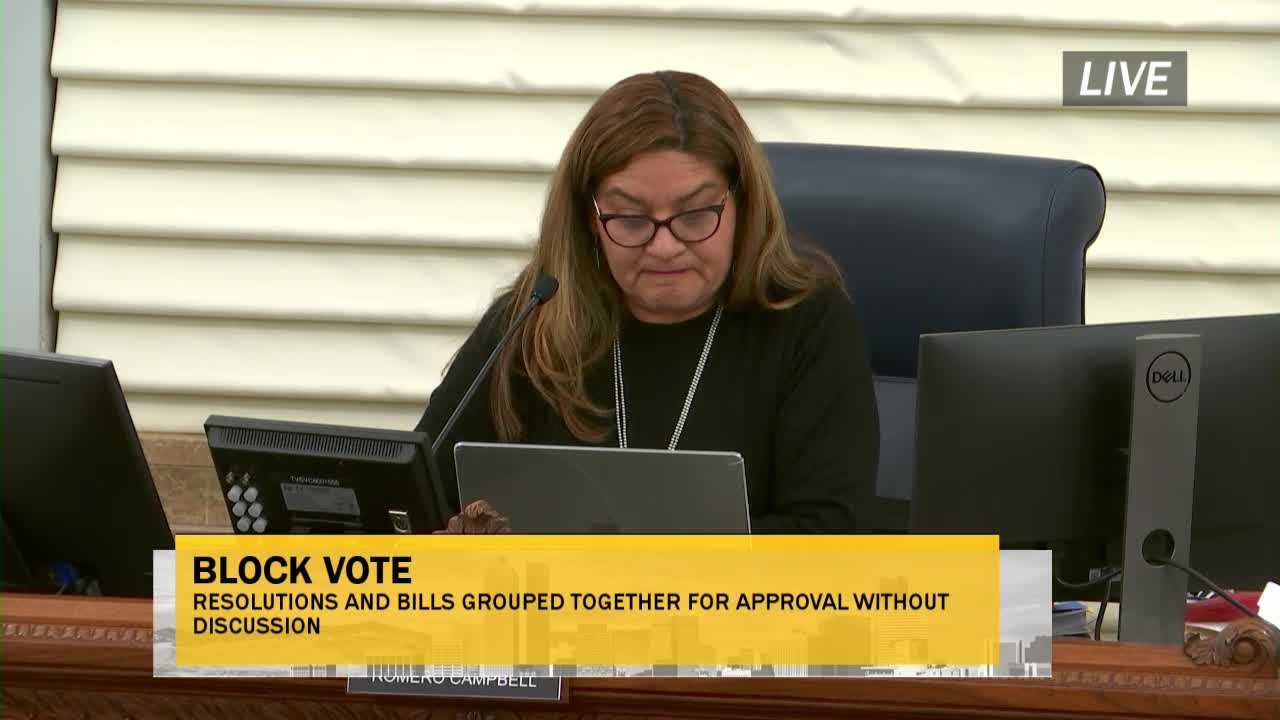 Council approves block of bills and resolutions by consent vote