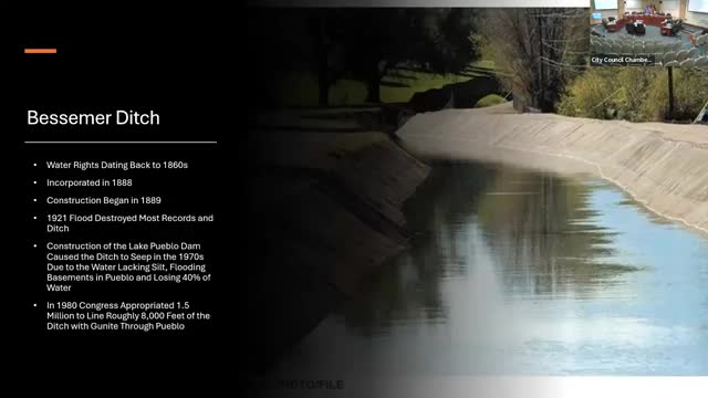 City details flooding and property damage linked to Bessemer Ditch, plans legal review