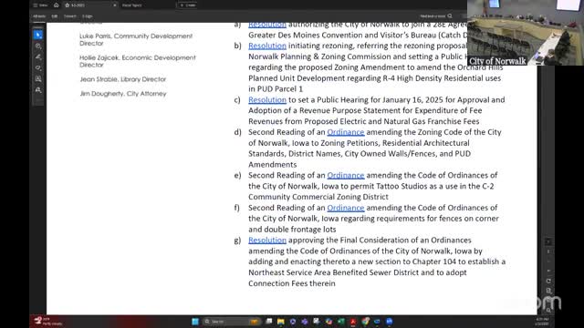 Council sets Jan. 16 public hearing on franchise fee revenue purpose statement