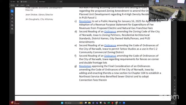 Council approves ordinance readings, tattoos allowed in EC‑2, tables fence ordinance; consent items pass