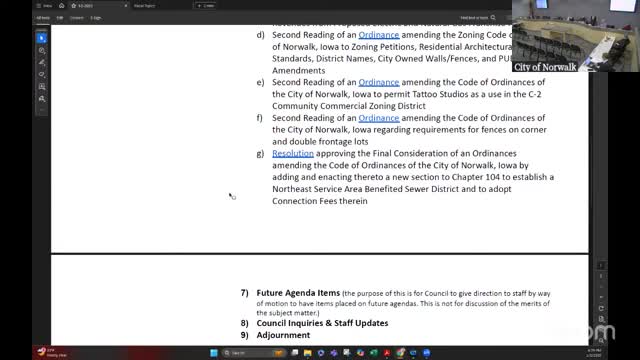 Council approves formation of northeast service-area sewer district and connection fees