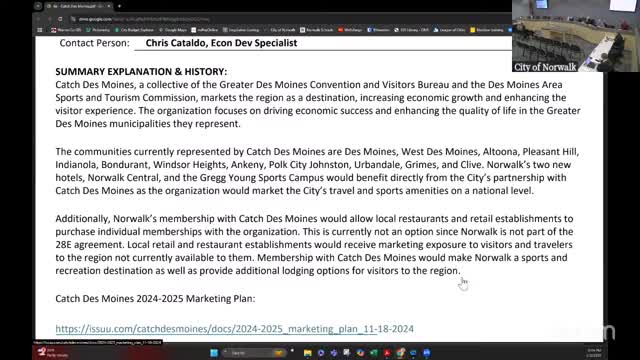 Norwalk council approves joining Catch Des Moines 28E tourism agreement