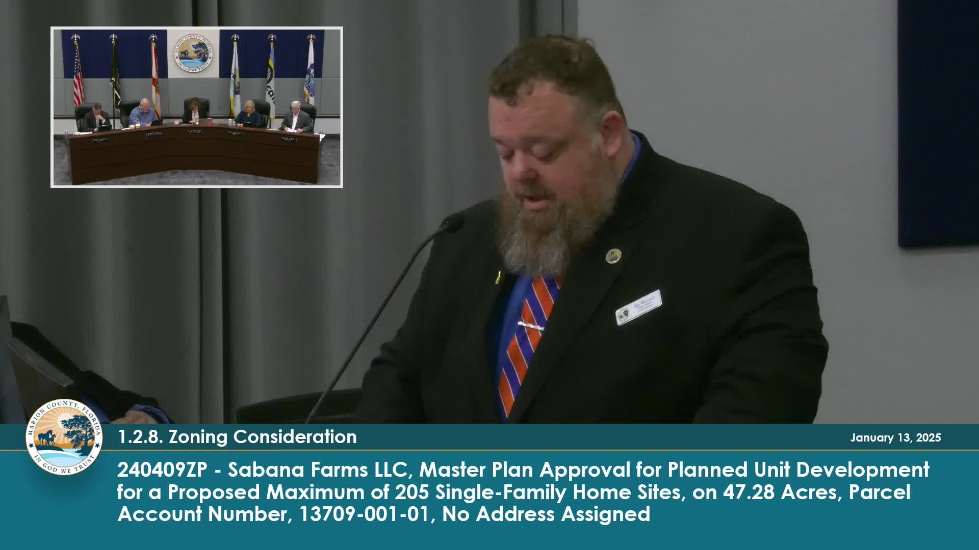 Commissioners approve master plan for 205‑home PUD (Longleaf Park); amenities, buffers and clubhouse added