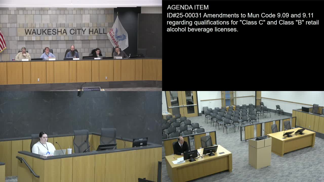 Committee recommends repealing obsolete municipal code language on Class B and Class C license qualifications to align with state law