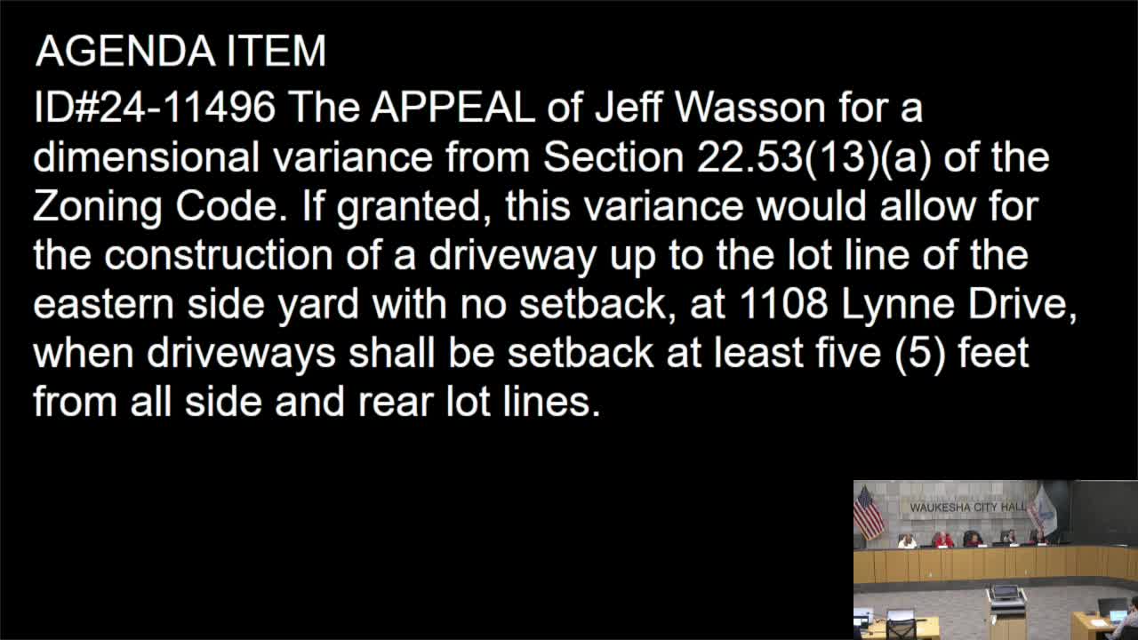 Waukesha board denies variance for driveway at 1108 Lynn Drive