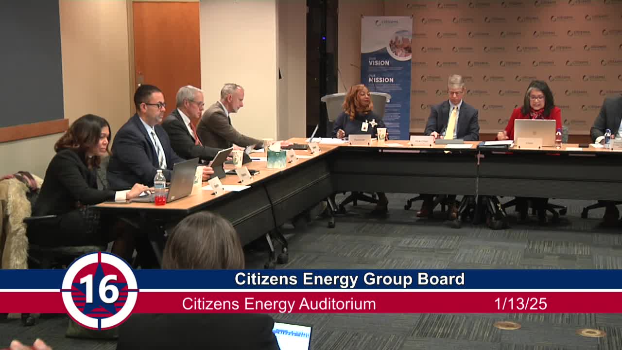 Citizens Energy Group general counsel reviews Gartner 2024 governance scorecard; board practices score highly, retirement-age policy flagged