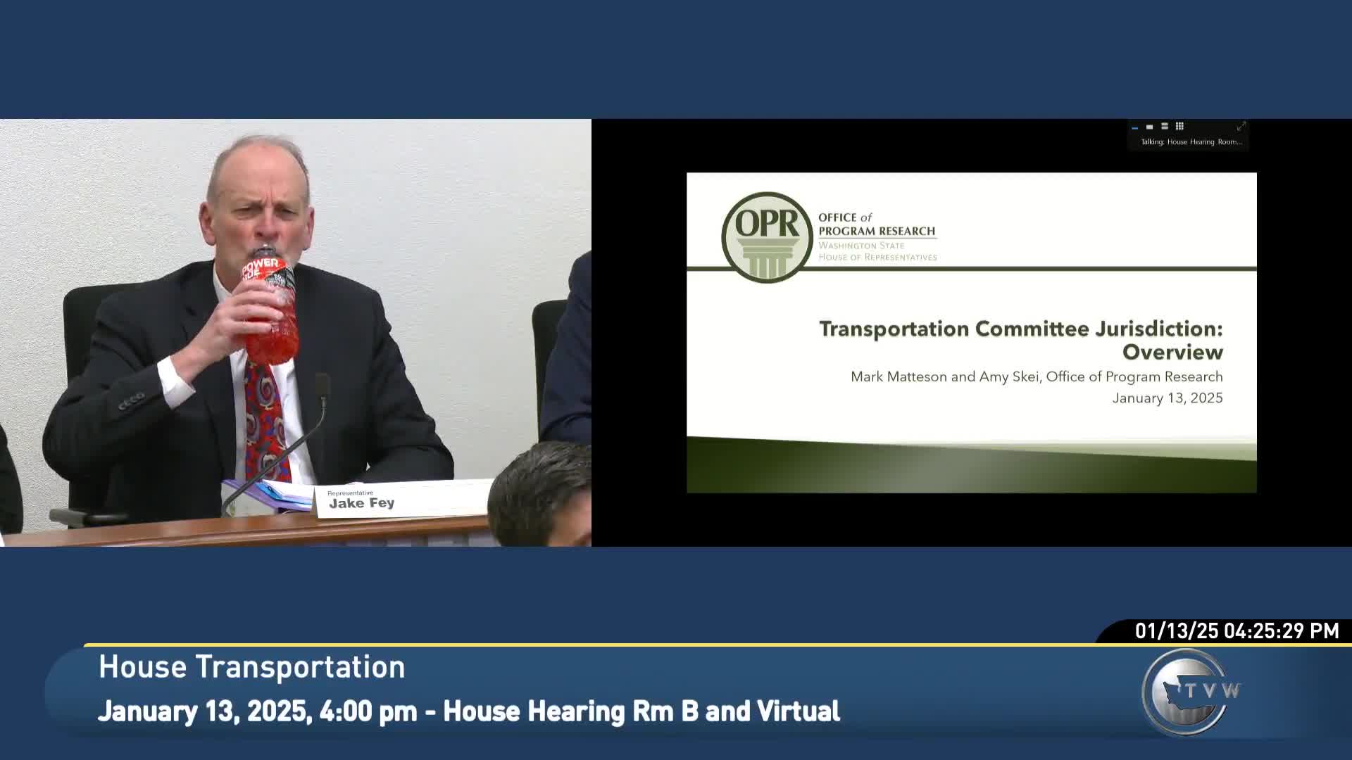 House Transportation staff warn of budget squeeze: falling fuel revenues, rising construction costs, culvert mandate and ferry funding timing loom large