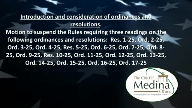 Votes at a glance: Medina City Council approves a string of resolutions and ordinances, Jan. 13, 2025
