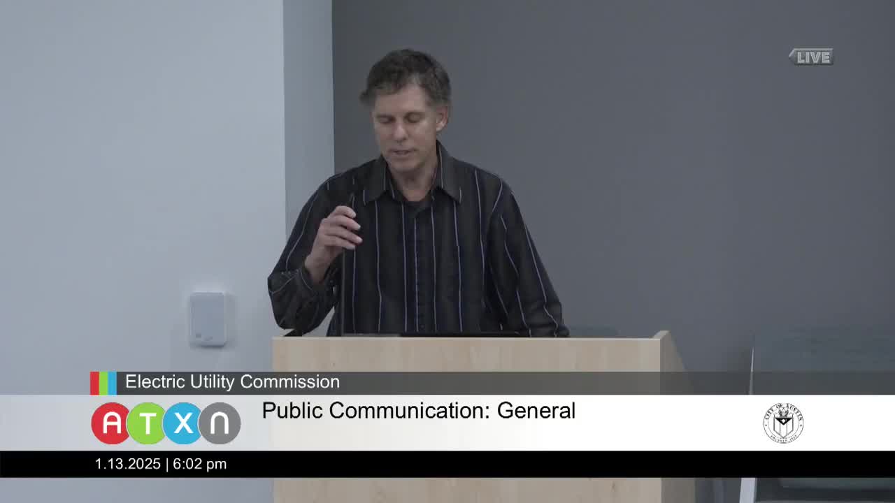 Resident urges promotion of Austin's utility-bill donation funds for students, parks and customer assistance