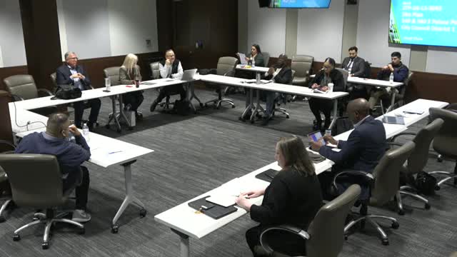 Staff previews five-story extended-stay hotel at entertainment district; applicant seeks multiple variances