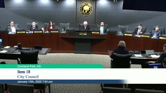 Votes at a glance: Overland Park council approves employee benefits contract, schedules CID hearing, and adopts routine items