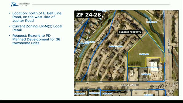 Council approves 36‑unit townhome plan near East Belt Line and Jupiter