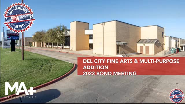 Architect presents two Del City multipurpose site options; floodplain and parking constraints dominate discussion