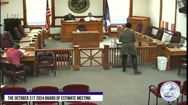 Middletown Board of Estimate approves routine transfers, donations and insurance renewal; posts 2025 water and sewer budget