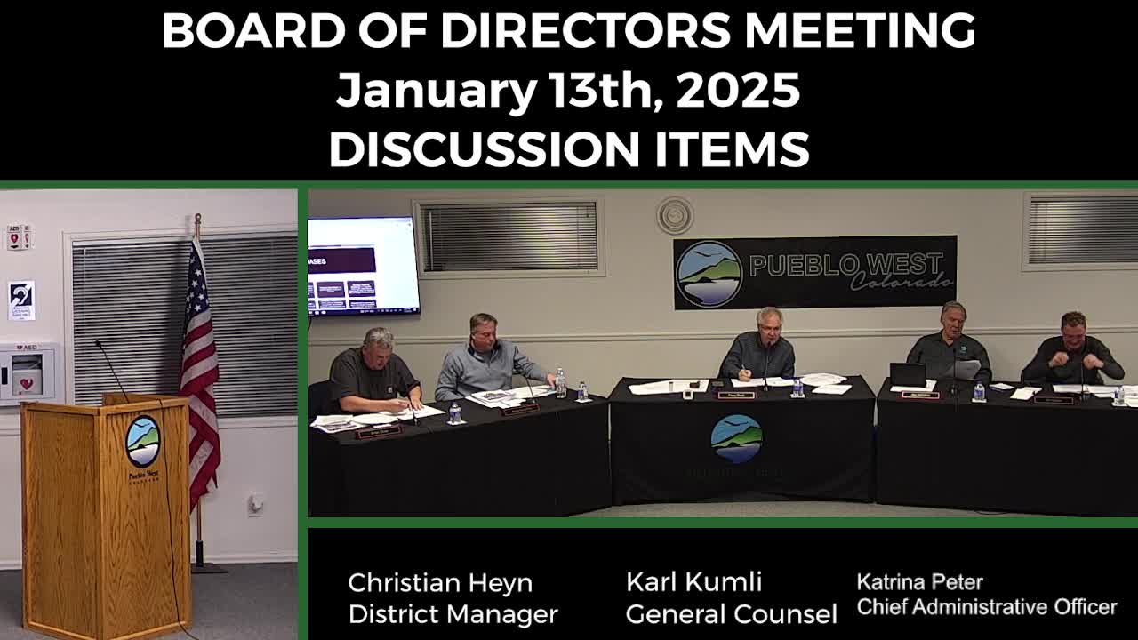 Pueblo West leaders lay out 14 strategic priorities, place water rights and finance of fire services at top