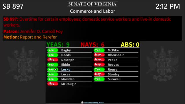 Senate committee hears safety and transparency bill for distribution‑center workers; bill fails committee vote