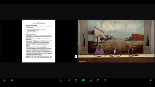 Moffat County holds public hearing on proposed zoning regulation updates, no decision made