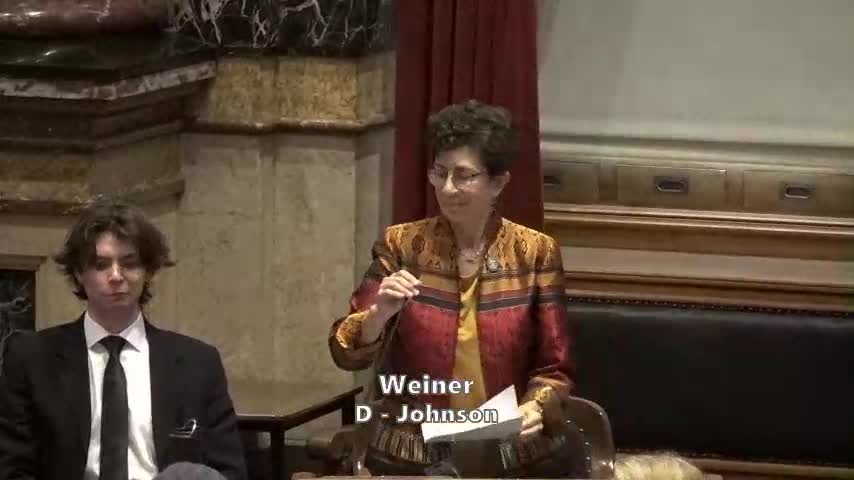 Senate Democrat Weiner outlines priorities on wages, childcare, education and health in opening remarks