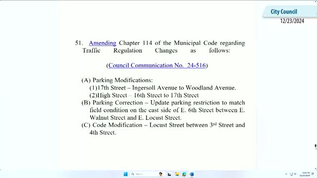 Council approves contracts, code changes and fee updates; votes at a glance